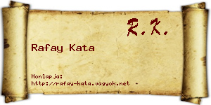Rafay Kata névjegykártya